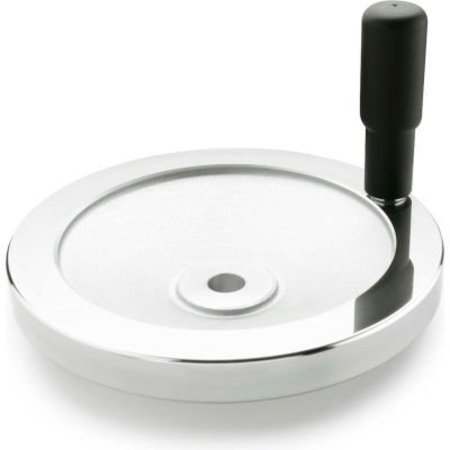 J.W. WINCO JW Winco - - Aluminum Solid Disk Handwheel w/ Rev Handle - 3.15" Dia x 10mm Bore 10MF04/R